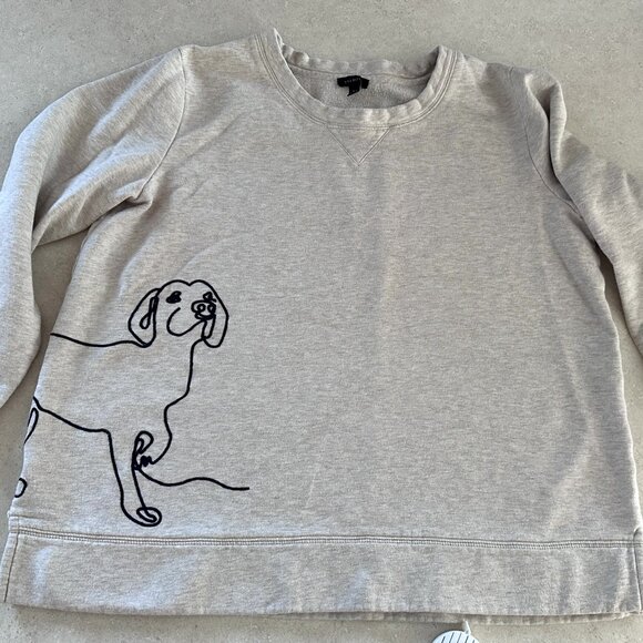 Talbots Tops - Talbots Size Large Sweatshirt with Emboidered dog on front and back